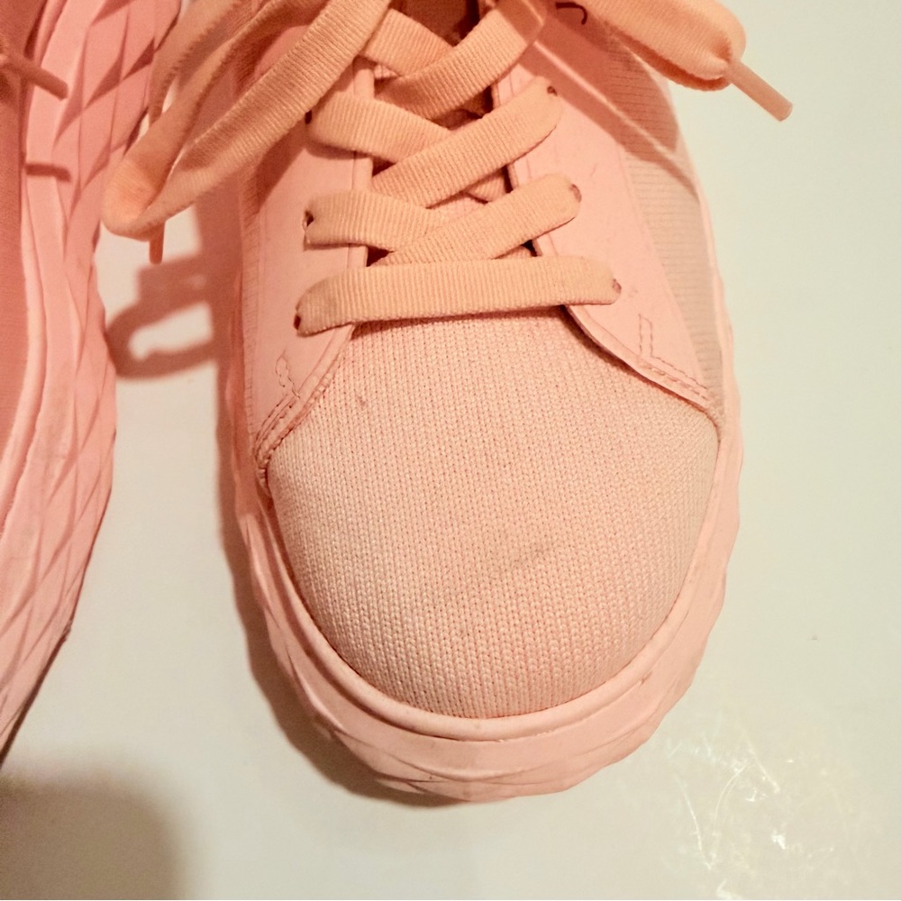 Iconic Jimmy Choo Blush Pink Platform Sneakers Size 7.5 - Picture 3 of 16